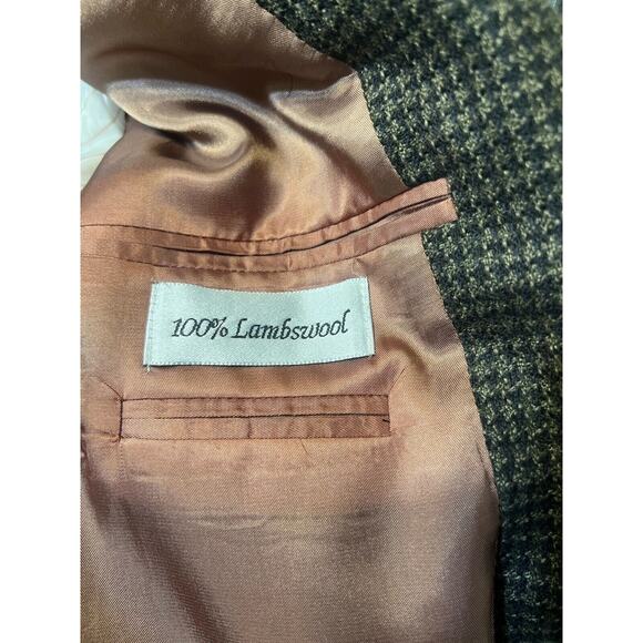 Vintage GianFranco Ruffini Men’s Houndstooth Blazer 100% Lambswool Size 38/Small - Picture 12 of 15